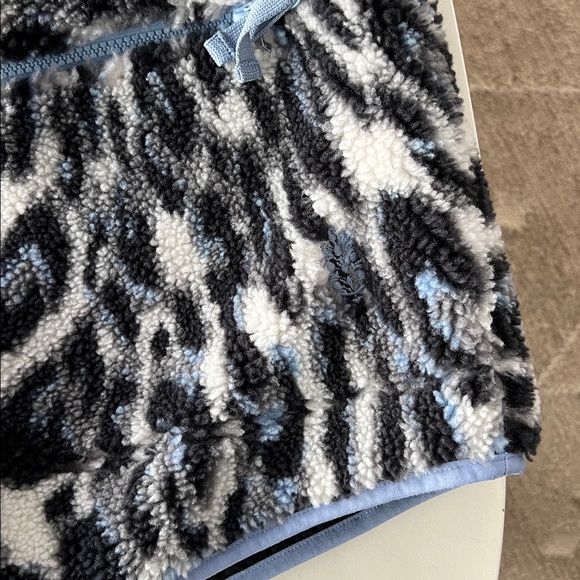 FP Movement Rocky Ridge Fleece Button Up Sweater Jacket Blue Leopard Cheetah S - Picture 7 of 9